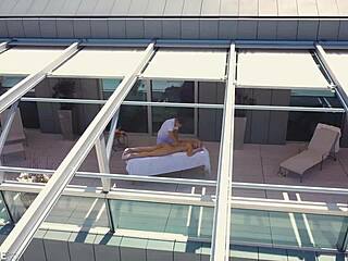 long-haired blonde milf sharon white gets pussy fucked balls deep during massage