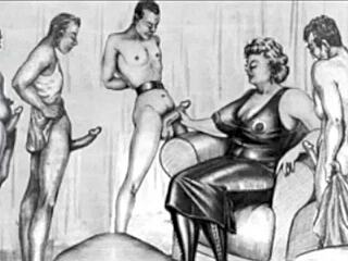 Vintage Erotic Art with Sultry Retro Vibes