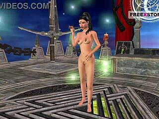 An animated cartoon video of an Indian bhabhi in various positions