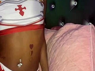 Asuna动漫cosplay任务前性感准备