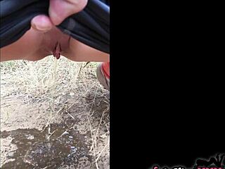 Look at me, Sofie Marie, getting pissed on in this kinky outdoor clip!