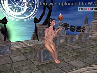 An animated cartoon video of an Indian bhabhi in various positions