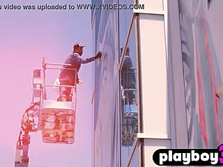 Perfect Brunette Alexandra Tyler Exposes Nice Boobs in Outdoor Pose