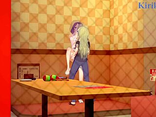 Fan! Rin Toyama och Ko Yagami kör vilt lesbiskt och futanari hentai!