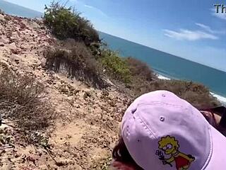 Quickie with my girlfriend's friend in the street, big tits bouncing 😏