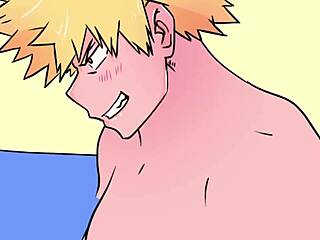 bakugo fucks deku bareback and makes him beg for more