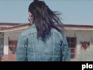 Perfect Brunette Alexandra Tyler Exposes Nice Boobs in Outdoor Pose