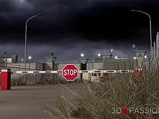 Horny Lesbian Blonde Slut Bent Over In Restraints Takes Strap-On Hard