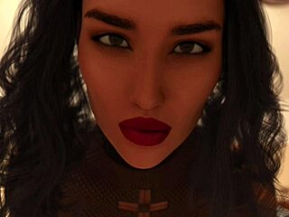 curvy ass and boobs in halloween outfit for sexy 3d anime hentai game