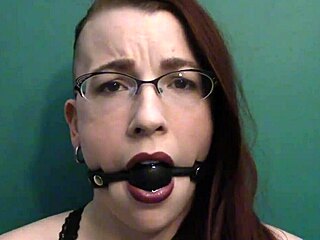 wow, dark lipstick and drooling with intense eye contact