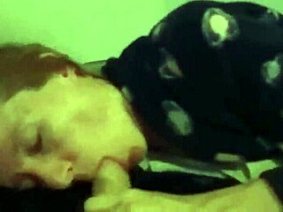 She gets fucked in the mouth and swallows a huge mouthful of cum.