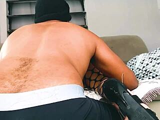 Famous musician visits for anal and oral sex in lingerie.