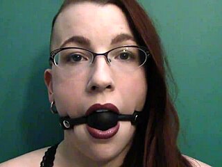 wow, dark lipstick and drooling with intense eye contact