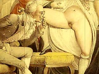 vintage erotic illustration from retro cartoon anime hentai collection