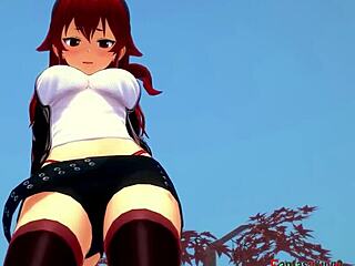 mushoku sexsei eris catches roxy banging and joins in