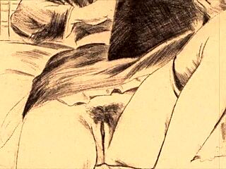 vintage erotic drawings tell a timeless story.