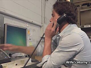 Milf Boss Dominates New Hard Cock in Warehouse Showdown