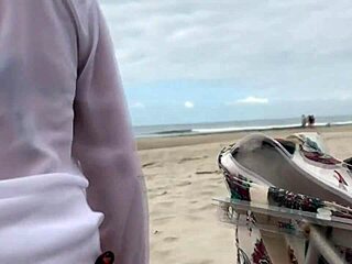 Who are you? Public anal creampie shocks me outdoors