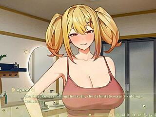 In the summer clover harem game episode three, the blonde nun experiences an intense orgasm during a rough blowjob.