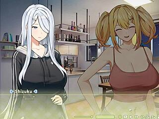 In the summer clover harem game episode three, the blonde nun experiences an intense orgasm during a rough blowjob.