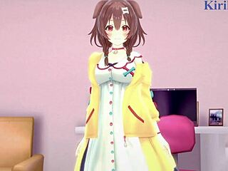 inugami korone and nekomata okayu intense sex - hololive vtuber hentai