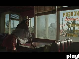 Perfect Brunette Alexandra Tyler Exposes Nice Boobs in Outdoor Pose