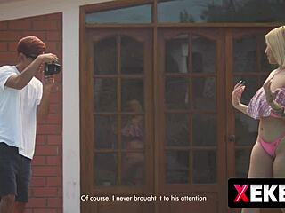 latina venezolana with big tits spied changing by fake photographer