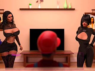 curvy ass and boobs in halloween outfit for sexy 3d anime hentai game