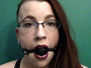 wow, dark lipstick and drooling with intense eye contact