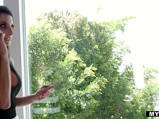 in the office, bossy milf silvia saige dominates young employee