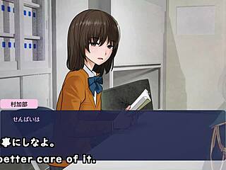 shadows have sex in clubroom anime game with subtitles.