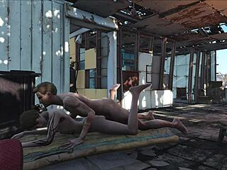 Fo4 sanctuary fuck with brunette in game! 😏