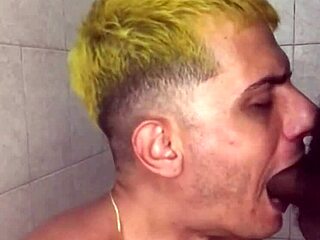 muleque from football field gets secret blowjob at gloryhole