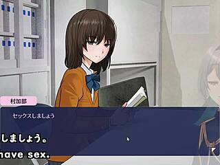 shadows have sex in clubroom anime game with subtitles.