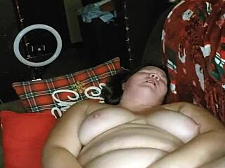 Milf squirts hard with two huge dildos