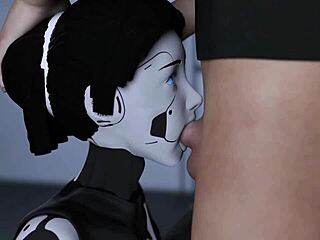 Ever seen a hot blonde AI sex robot and redhead in face fuck action?