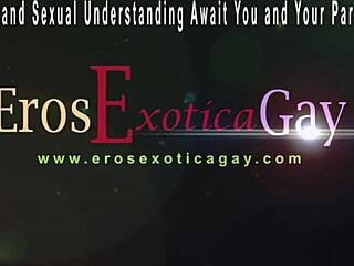 a gay guy massages his own cock