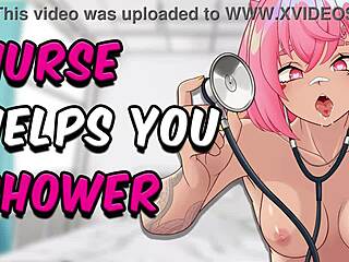 Asmr nurse cleans your cock in the shower