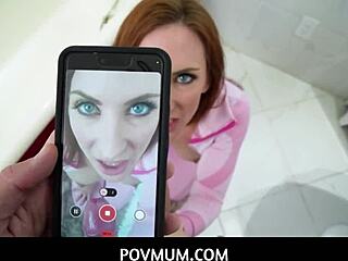 Povmum - Redhead Milf Stepmother Sophia Locke Blows for Her Fans