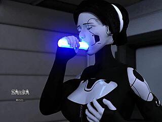 Ever seen a hot blonde AI sex robot and redhead in face fuck action?