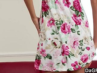 come on, watch this brunette babe strip and masturbate solo