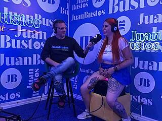 andrea pardo rides the sybian on juan bustos' podcast.