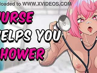 Asmr nurse cleans your cock in the shower