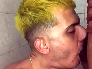 muleque from football field gets secret blowjob at gloryhole