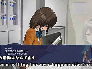 shadows have sex in clubroom anime game with subtitles.