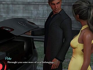 In this game, the redhead chick with big tits parties erotically