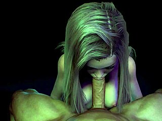 Busty mladá dostává face-fuck v VR 3D POV deepthroat!