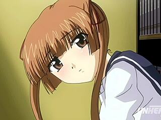 hentai schoolgirl caught masturbating in uncensored taboo scene at school