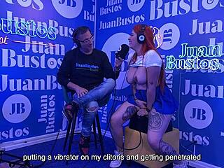 andrea pardo rides the sybian on juan bustos' podcast.