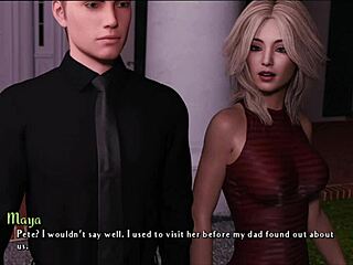 이 게임에서 빨강머리 큰 가슴 여자가 에로틱하게 파티해